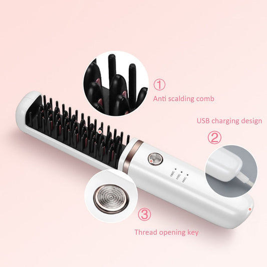 Hot Air Comb Hair Straightener